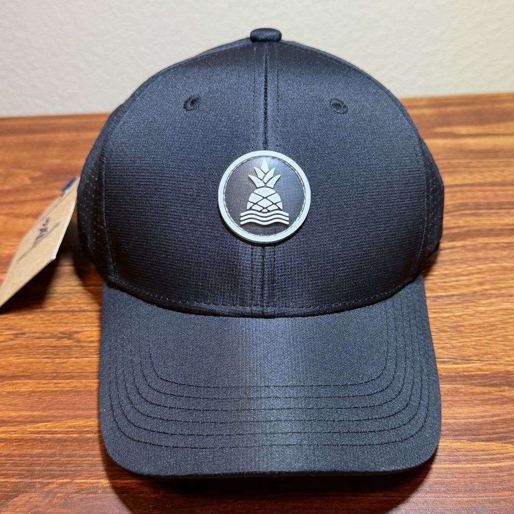 Chubbies Pineapple Strapback Hat Adjustable Golf Cap Breathable Black Cape Patch